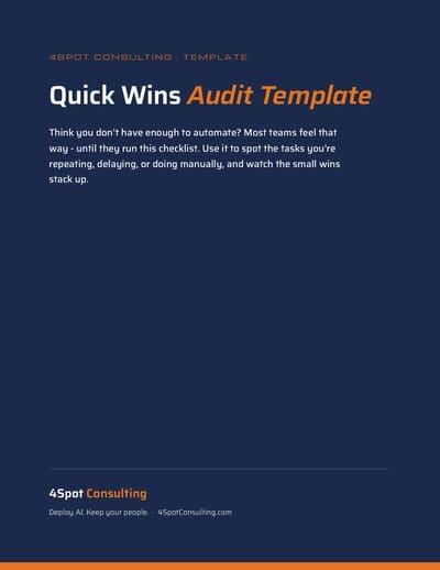 Quick Wins Audit Template