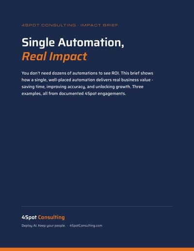 Single Automation, Real Impact